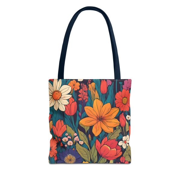 Tote Bag - Colorful Rich Flowers Pattern