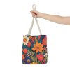 Tote Bag - Colorful Rich Flowers Pattern