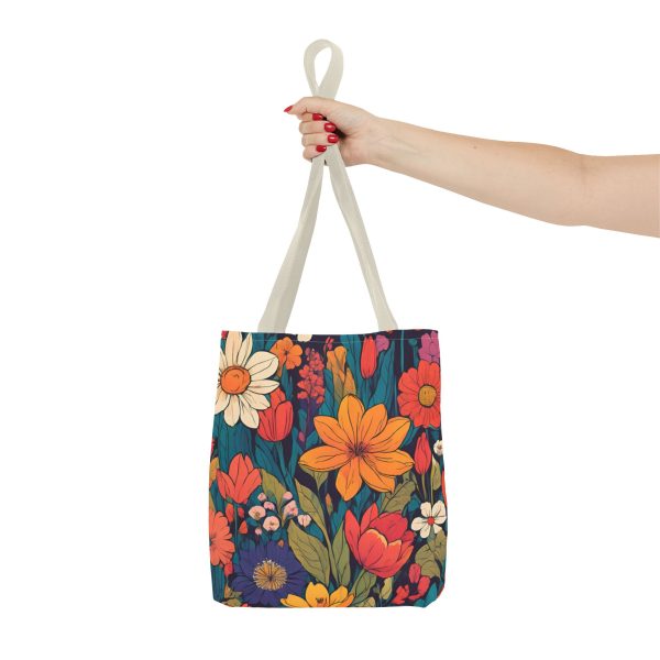 Tote Bag - Colorful Rich Flowers Pattern