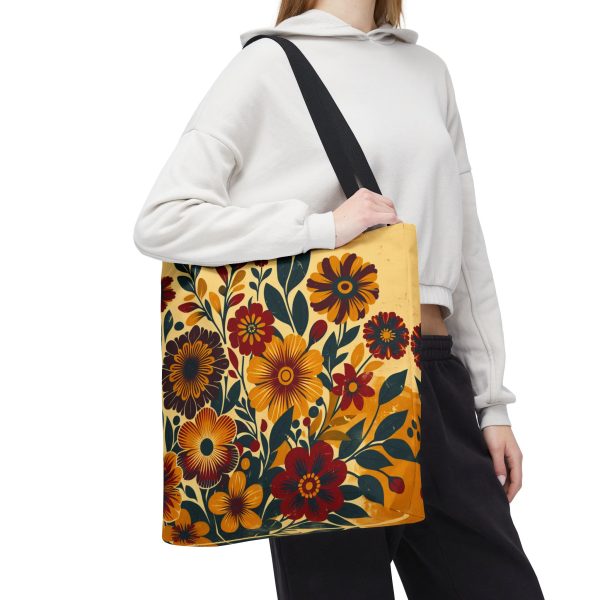 Tote Bag - Vintage-Inspired Flower Design