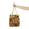 Tote Bag - Vintage-Inspired Flower Design