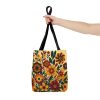 Tote Bag - Vintage-Inspired Flower Design