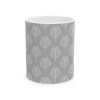 Classic Mug - Light Gray Leaf Pattern 1