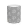 Classic Mug - Light Gray Leaf Pattern 2