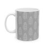 Classic Mug - Light Gray Leaf Pattern 4