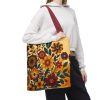 Tote Bag - Vintage-Inspired Flower Design