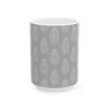 Classic Mug - Light Gray Leaf Pattern 4