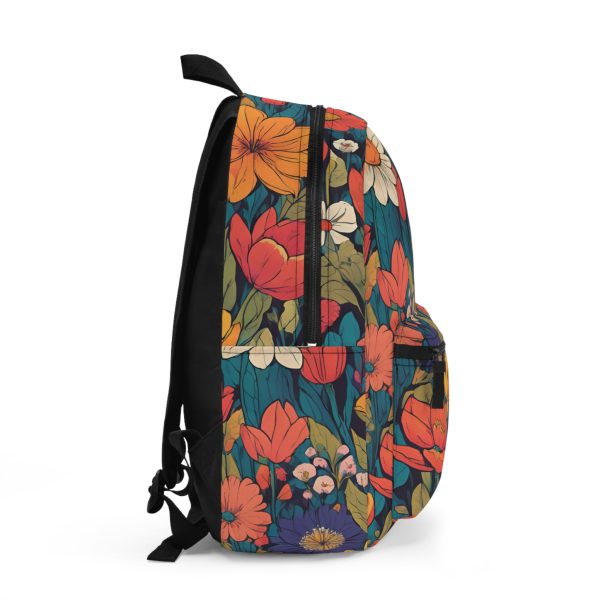 Colorful Floral Backpack for Nature Lovers - Perfect for School, Travel, and Outdoor Adventures