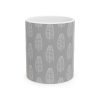 Classic Mug - Light Gray Leaf Pattern 4