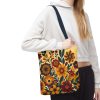 Tote Bag - Vintage-Inspired Flower Design