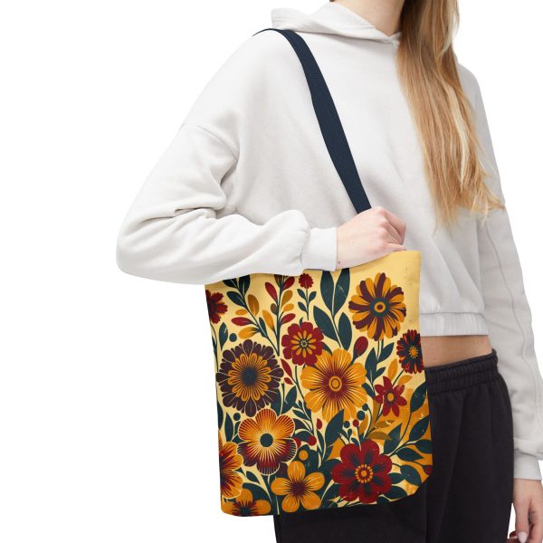 Tote Bag - Vintage-Inspired Flower Design