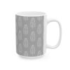 Classic Mug - Light Gray Leaf Pattern 4