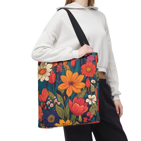 Tote Bag - Colorful Rich Flowers Pattern