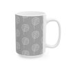 Classic Mug - Light Gray Leaf Pattern 2