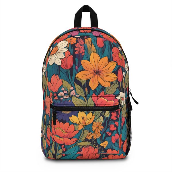 Colorful Floral Backpack for Nature Lovers - Perfect for School, Travel, and Outdoor Adventures
