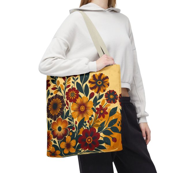 Tote Bag - Vintage-Inspired Flower Design