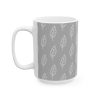 Classic Mug - Light Gray Leaf Pattern 3