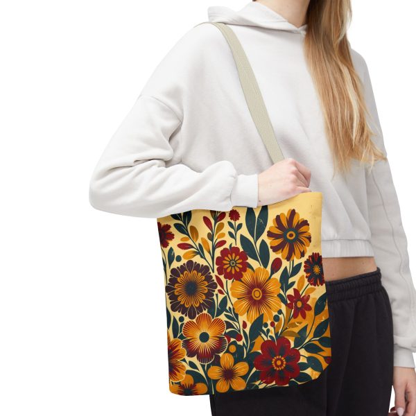 Tote Bag - Vintage-Inspired Flower Design