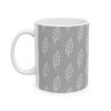 Classic Mug - Light Gray Leaf Pattern 3