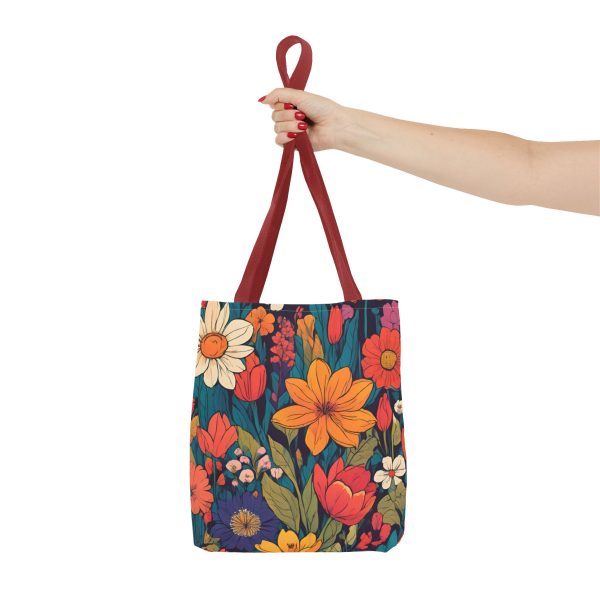 Tote Bag - Colorful Rich Flowers Pattern