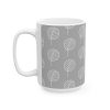 Classic Mug - Light Gray Leaf Pattern 2
