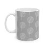 Classic Mug - Light Gray Leaf Pattern 2