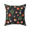 Floral Pattern Spun Polyester Pillow - Cozy Home Decor Accent