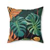 Tropical Leaf Decorative Pillow | Spun Polyester Cushion for Home Decor