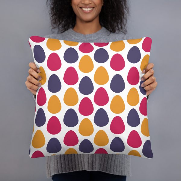 Basic Pillow - Colorful Eggs Pattern