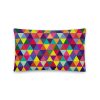 Basic Pillow -  Colorful Triangles Pattern