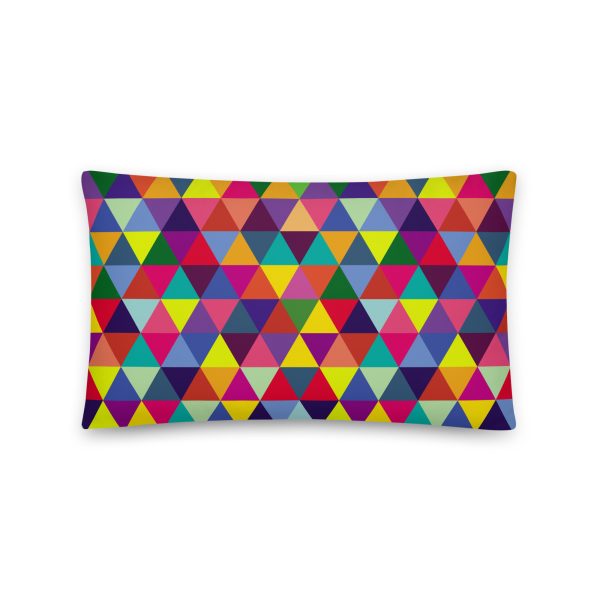 Basic Pillow -  Colorful Triangles Pattern