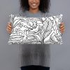 Basic Pillow - Outline Flower Pattern