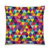 Basic Pillow -  Colorful Triangles Pattern