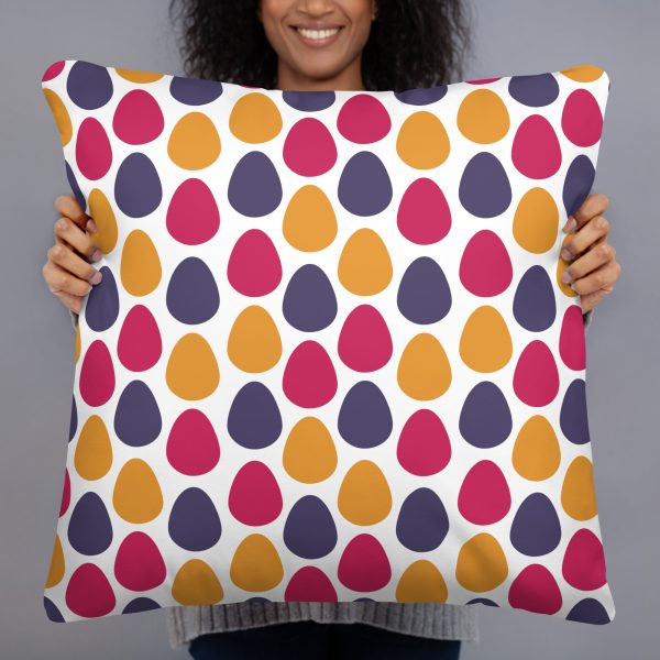 Basic Pillow - Colorful Eggs Pattern