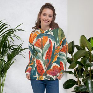 Unisex Hoodie - Tropical Floral Paradise