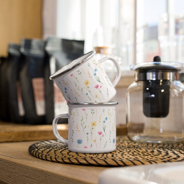 Enamel Mug - Delicate Wildflowers