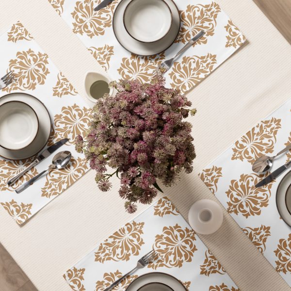 Placemat Set - Golden Damask Flourish