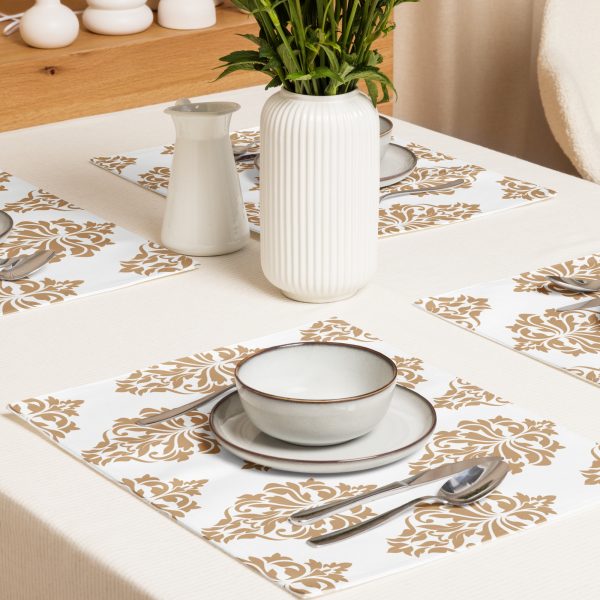 Placemat Set - Golden Damask Flourish