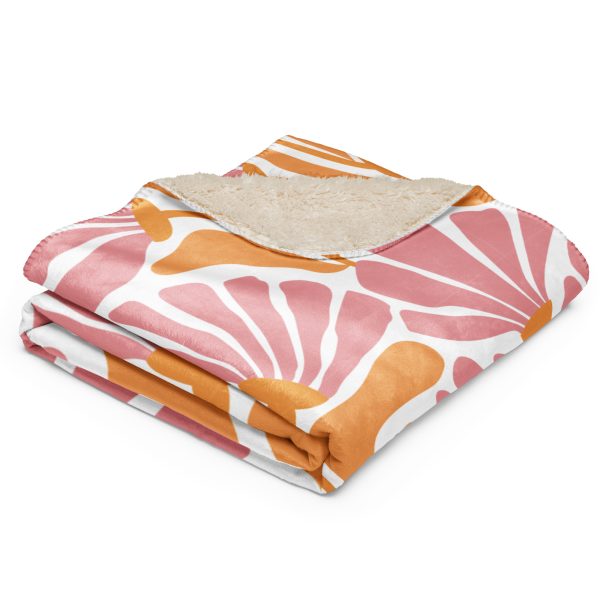 Abstract Flower Sherpa Blanket