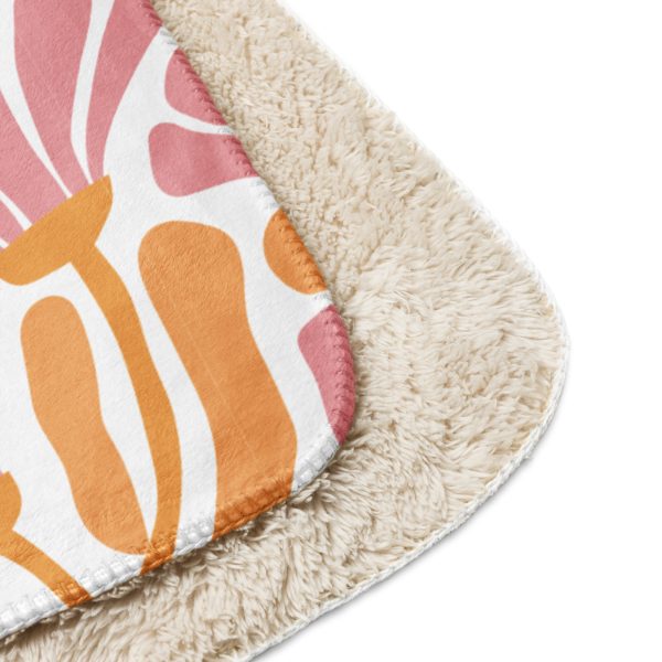 Abstract Flower Sherpa Blanket