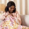 Abstract Flower Sherpa Blanket