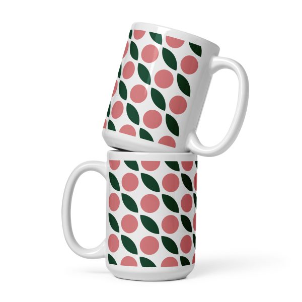 White glossy mug - Modern Pattern