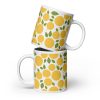 White glossy mug - Oranges Pattern